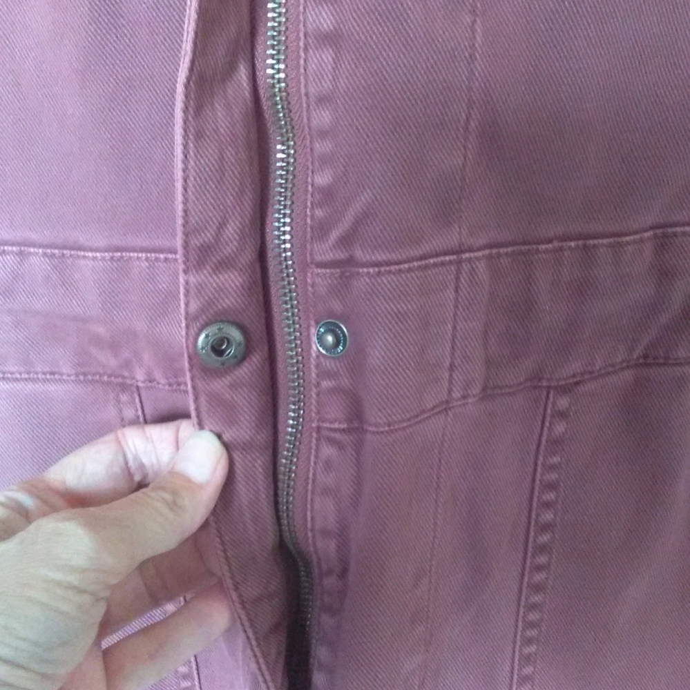 BNWT ORGANIC DENIM JUMPSUIT BY FAHERTY DYED MAROON ZIP/ BUTTON (XS & M AVAIL.) - Picture 4 of 14